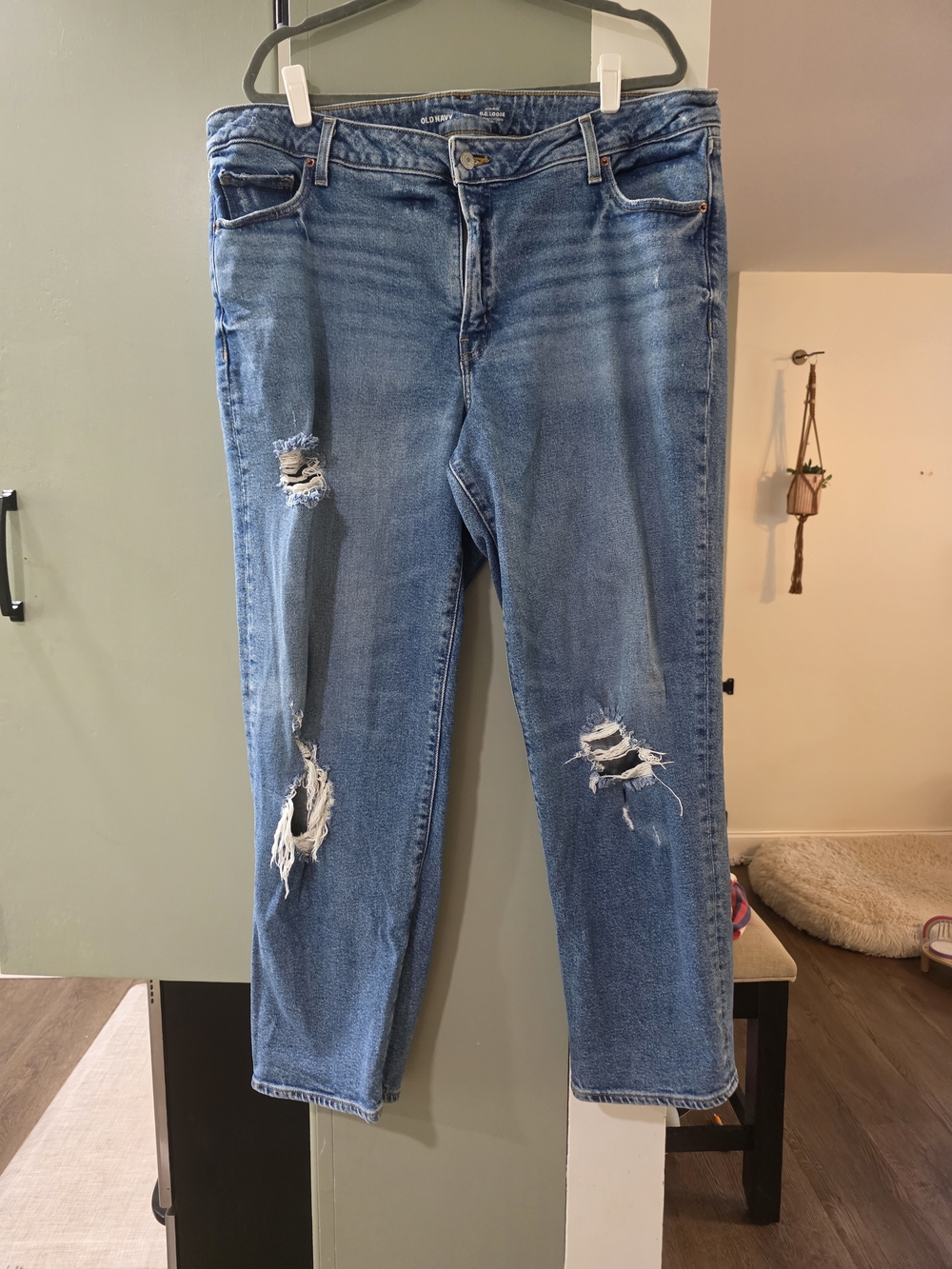 Old Navy Light Blue Distressed Boyfriend Jeans